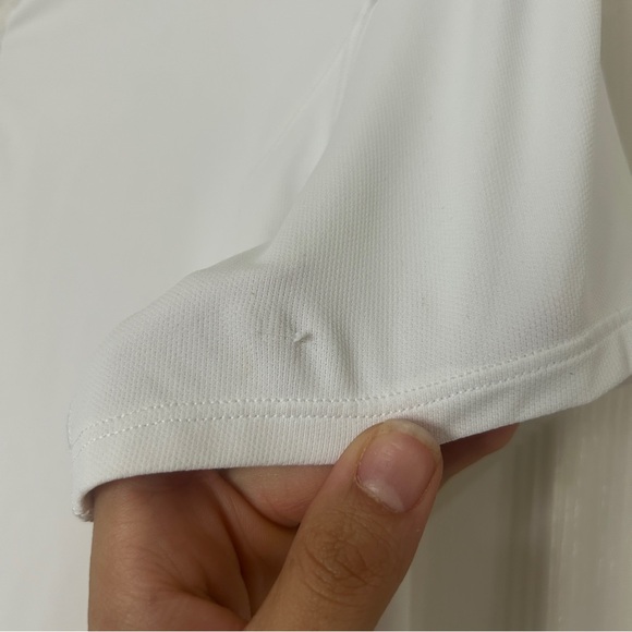 Athlete women’s white polo shirt size large - Picture 5 of 8